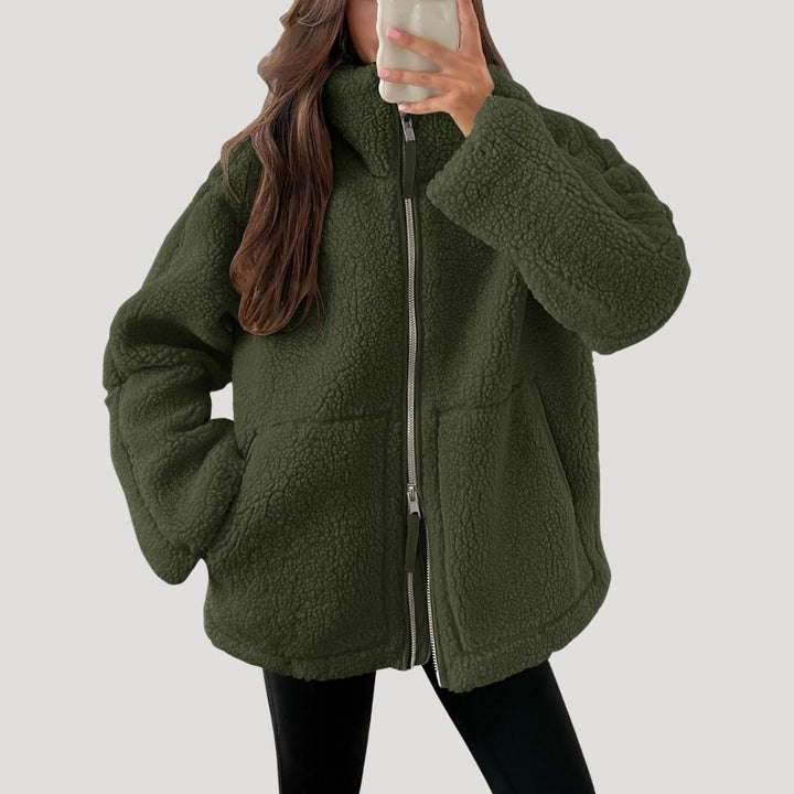 Sabrina oversized teddy fleece jacket – image 5