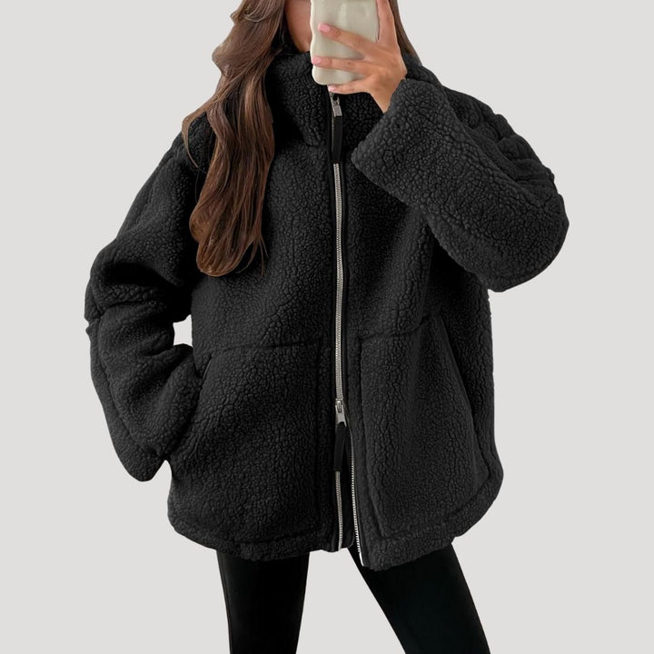Sabrina oversized teddy fleece jacket – image 6