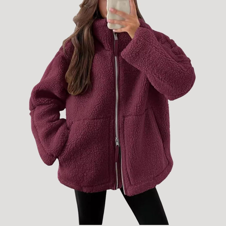 Sabrina oversized teddy fleece jacket – image 8