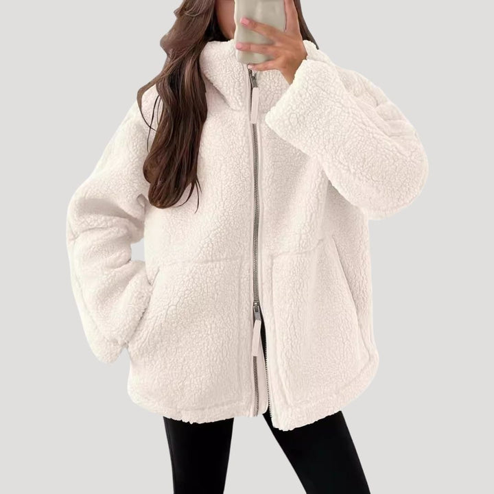 Sabrina oversized teddy fleece jacket – image 9