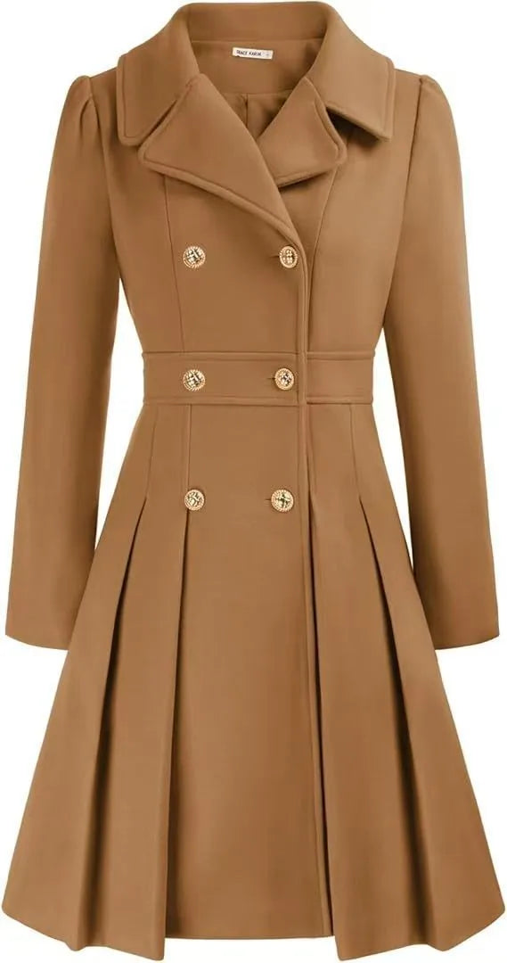 Ember double breasted fit and flare coat – image 5