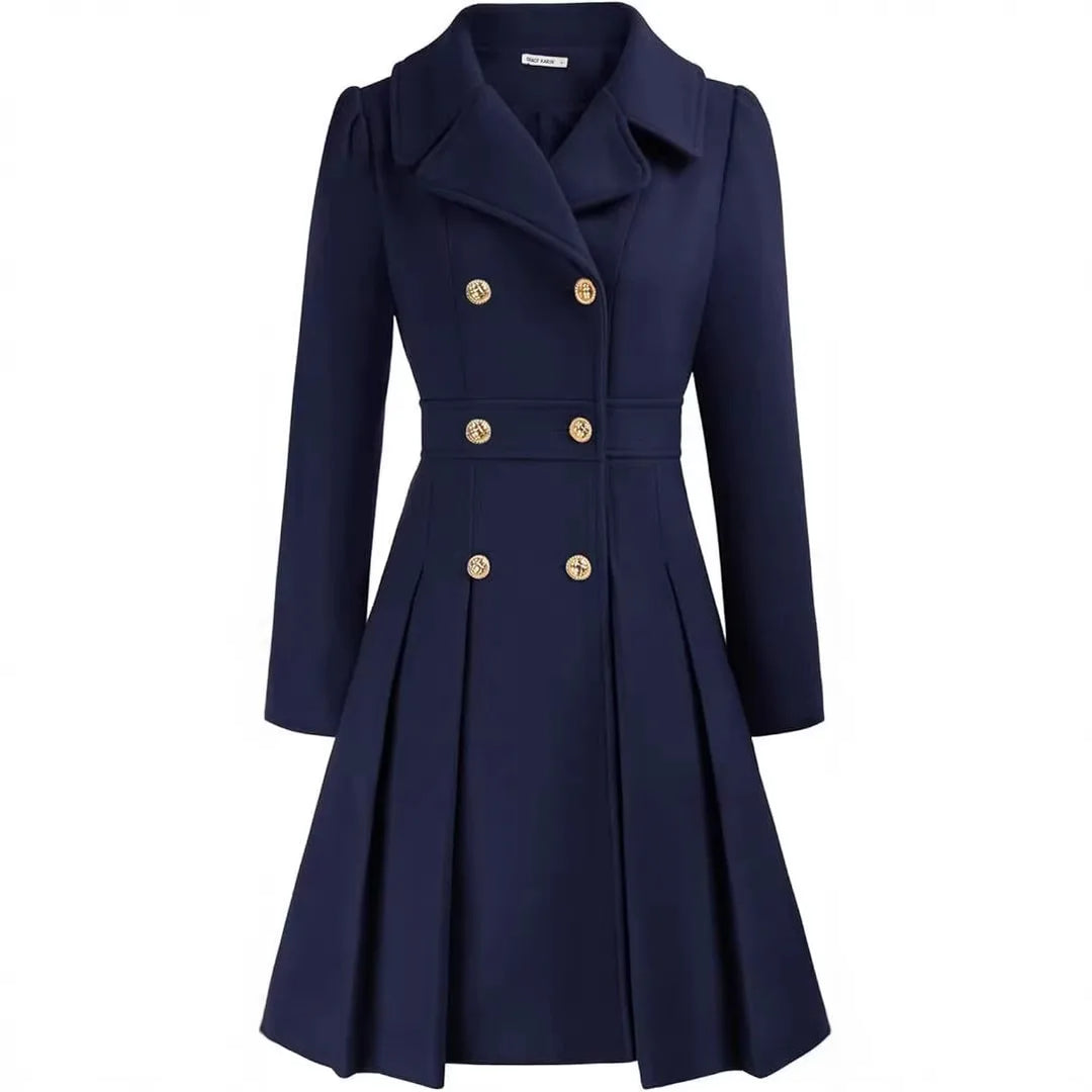 Ember double breasted fit and flare coat – image 2