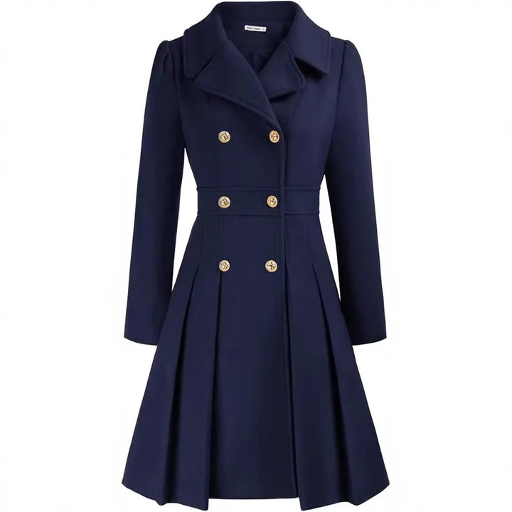 Ember double breasted fit and flare coat – image 2