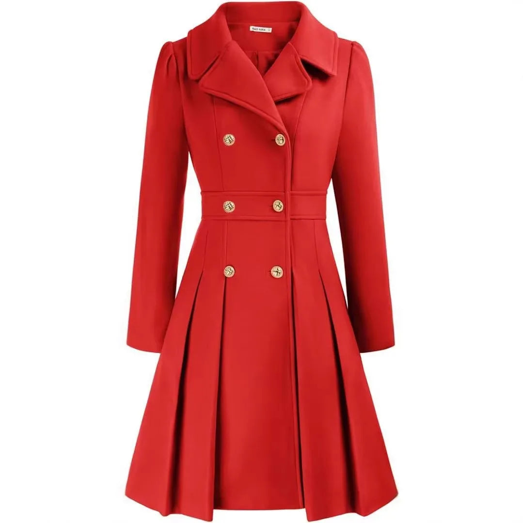 Ember double breasted fit and flare coat – image 3