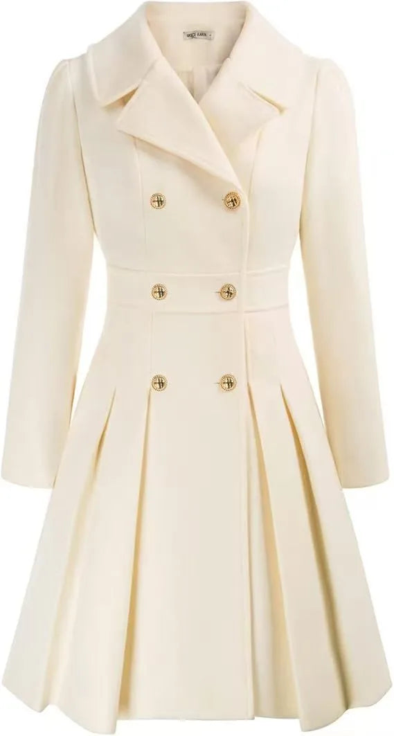 Ember double breasted fit and flare coat – image 6