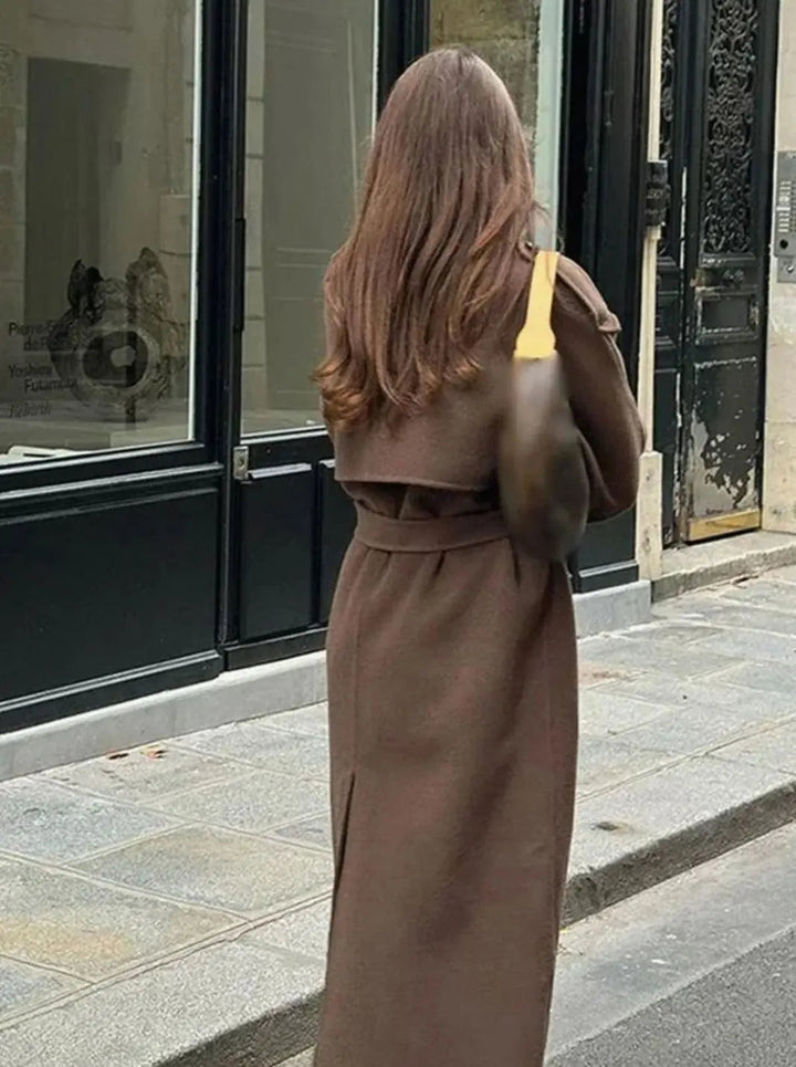 Simona belted button front midi coat – image 7