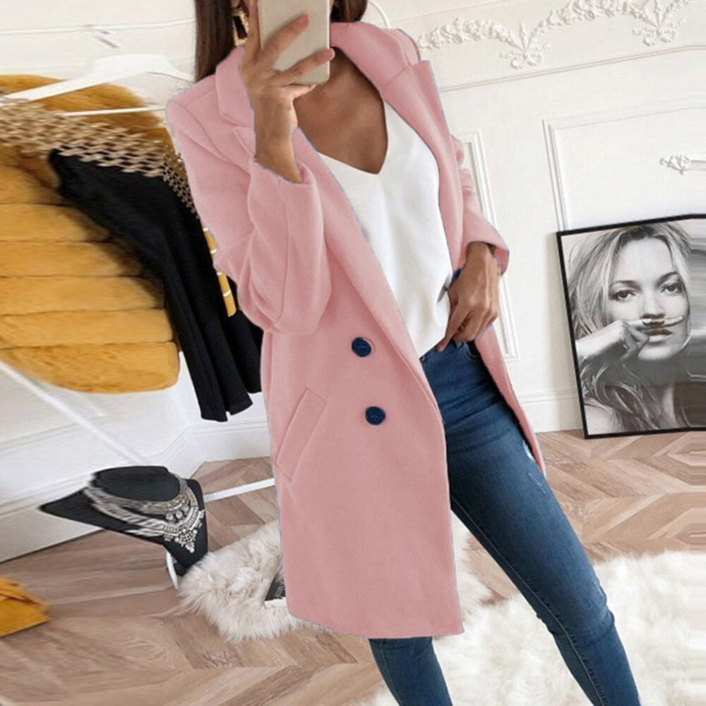 Evelyn button front collared coat – image 10