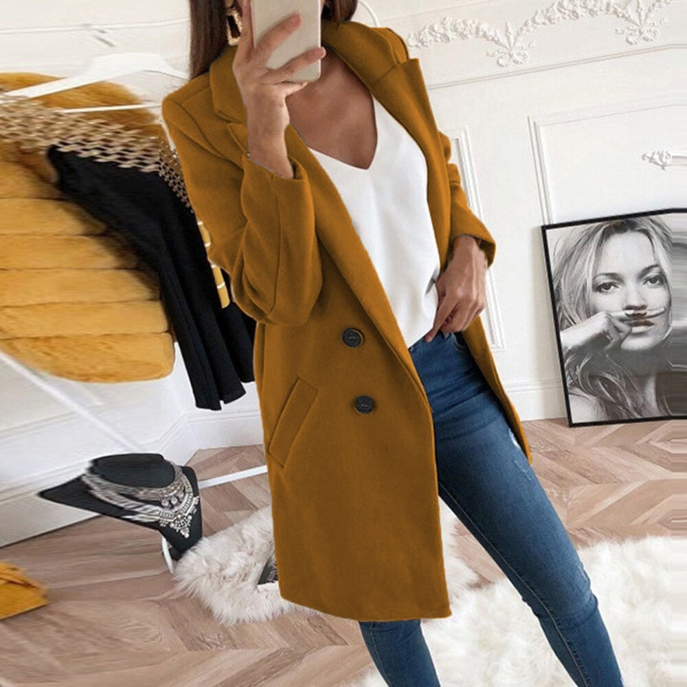Evelyn button front collared coat – image 5