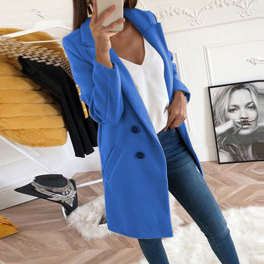 Evelyn button front collared coat – image 6
