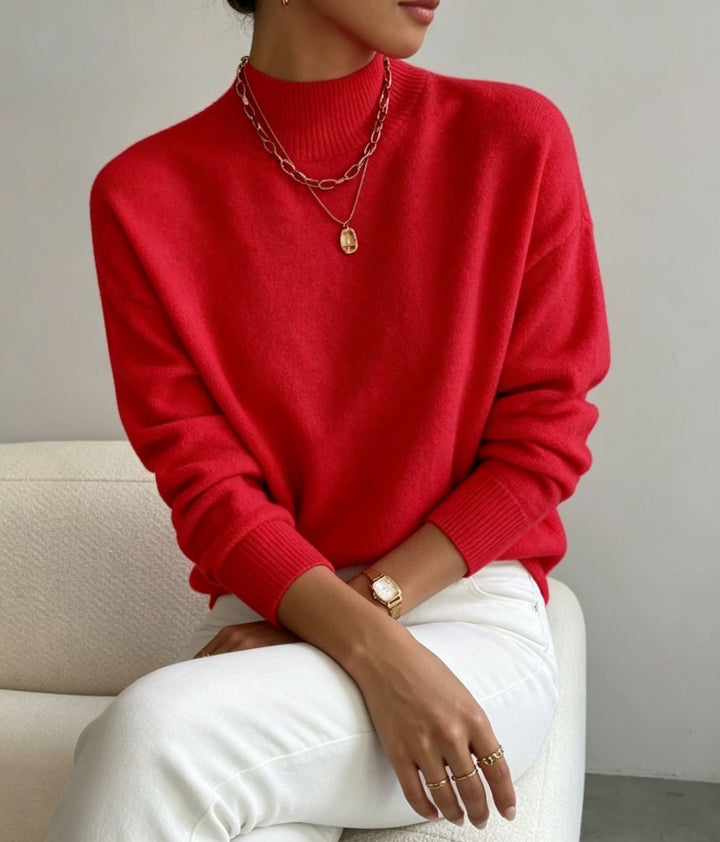 Brianna fine knit stand collar sweater – image 13