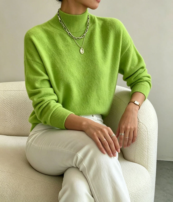Brianna fine knit stand collar sweater – image 15