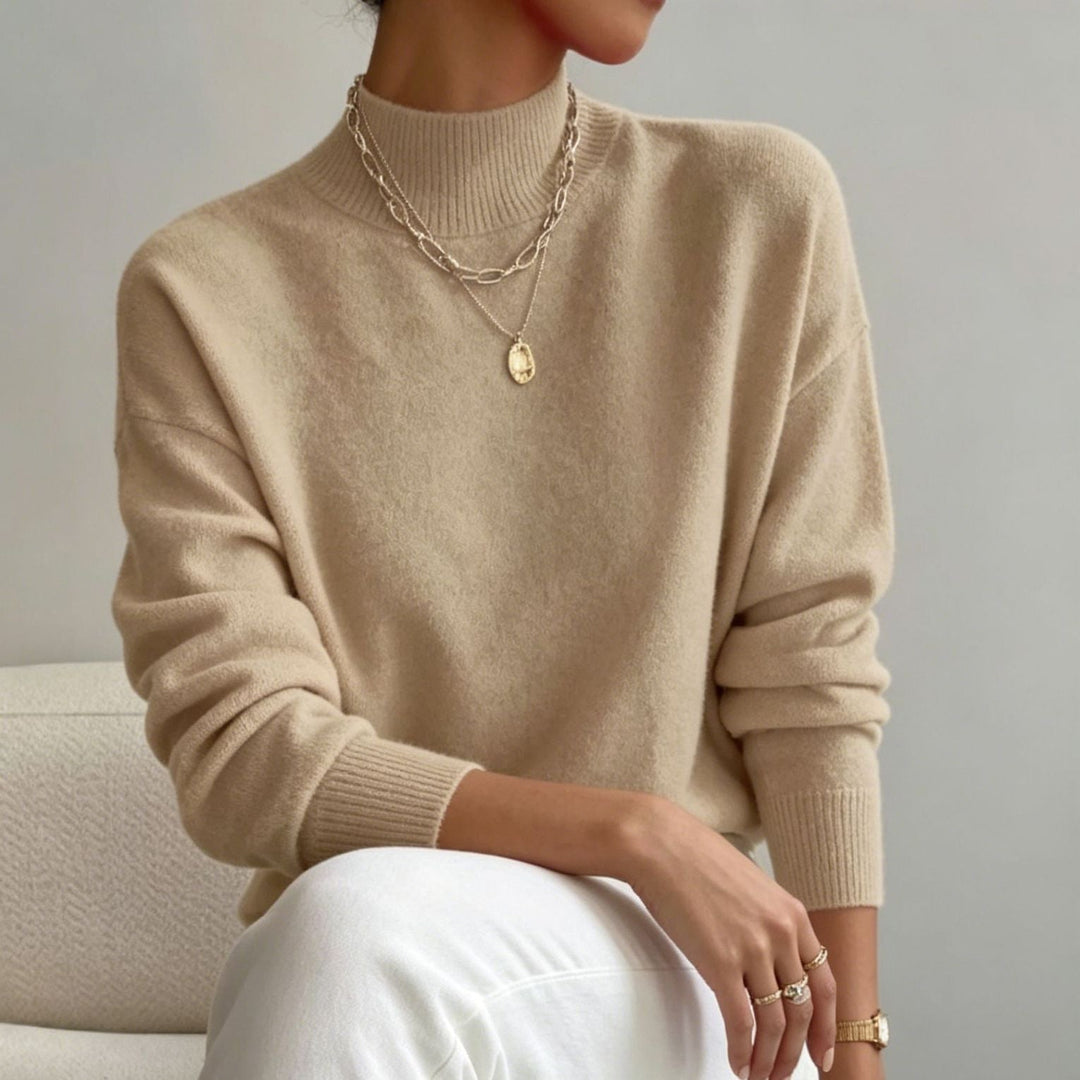 Brianna fine knit stand collar sweater – image 16