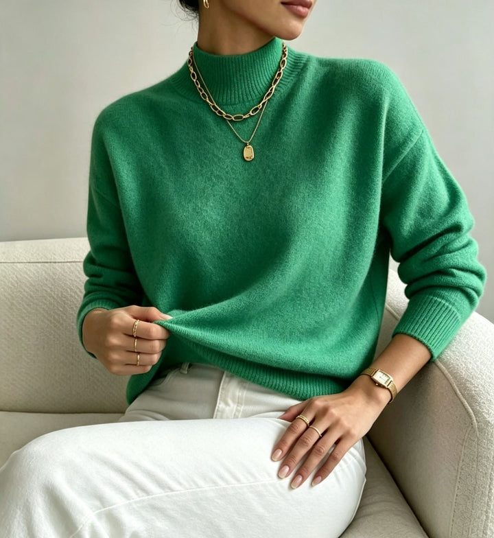 Brianna fine knit stand collar sweater – image 17