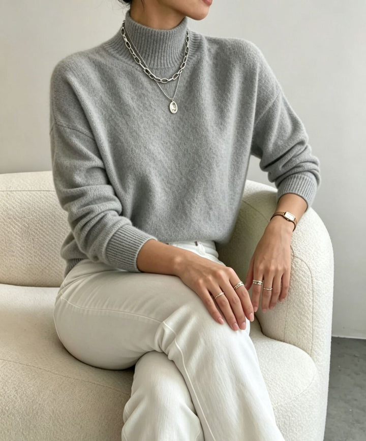 Brianna fine knit stand collar sweater – image 4