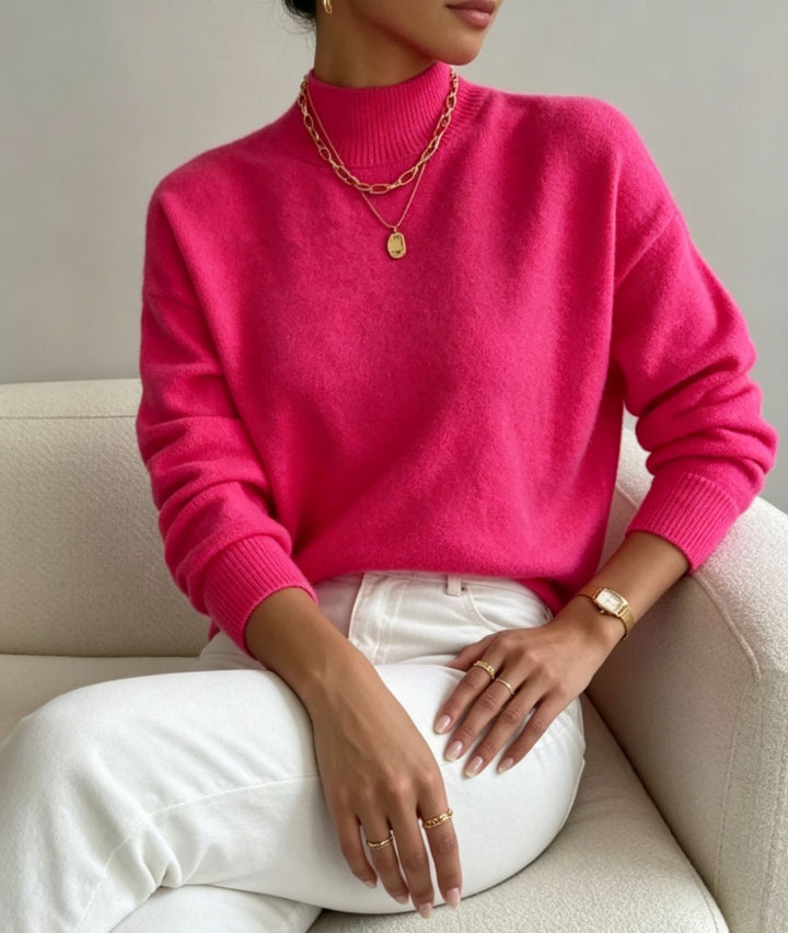 Brianna fine knit stand collar sweater – image 5