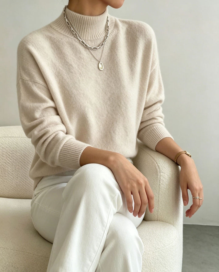 Brianna fine knit stand collar sweater – image 6