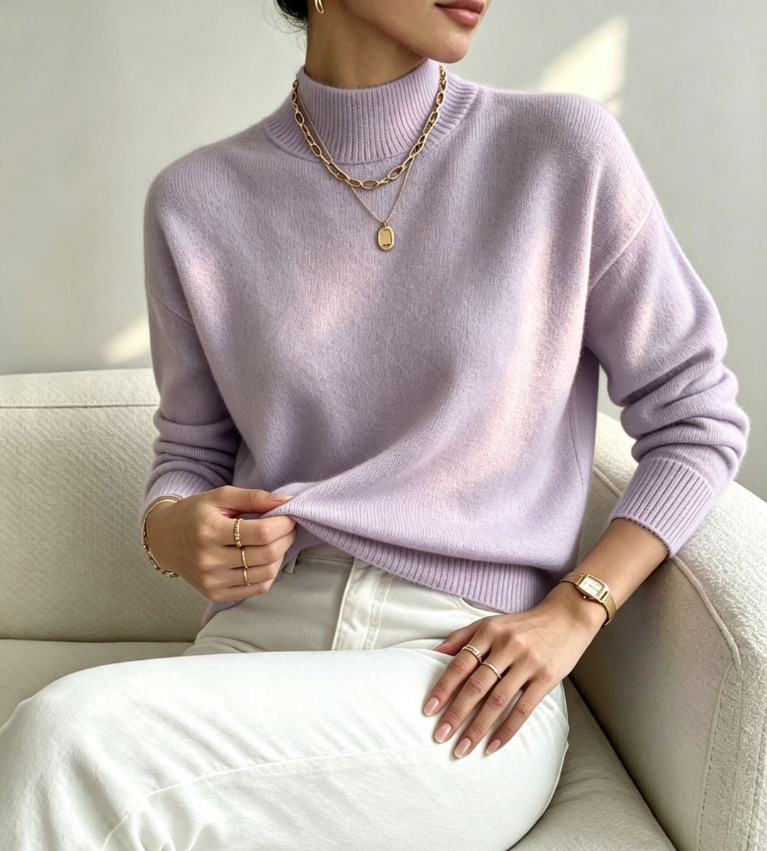Brianna fine knit stand collar sweater – image 7