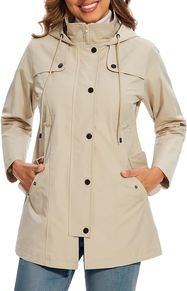 Ayla plaid lined hooded raincoat – image 7