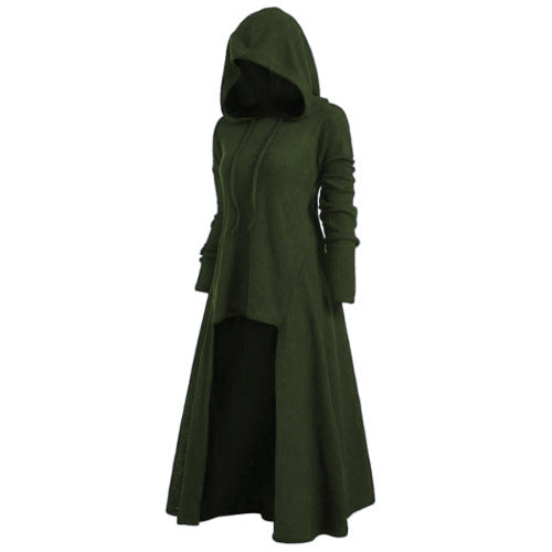 Rosalie hooded knit maxi coat with asymmetric hem – image 3