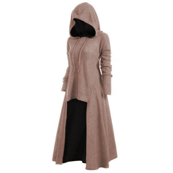 Rosalie hooded knit maxi coat with asymmetric hem – image 5