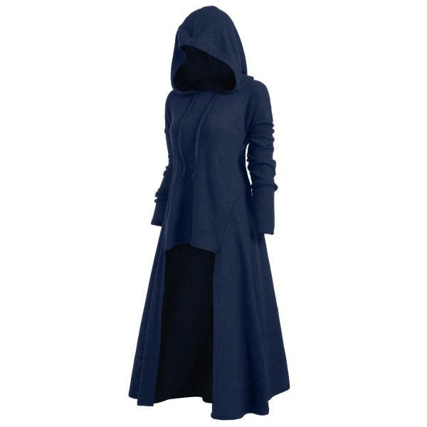 Rosalie hooded knit maxi coat with asymmetric hem – image 6