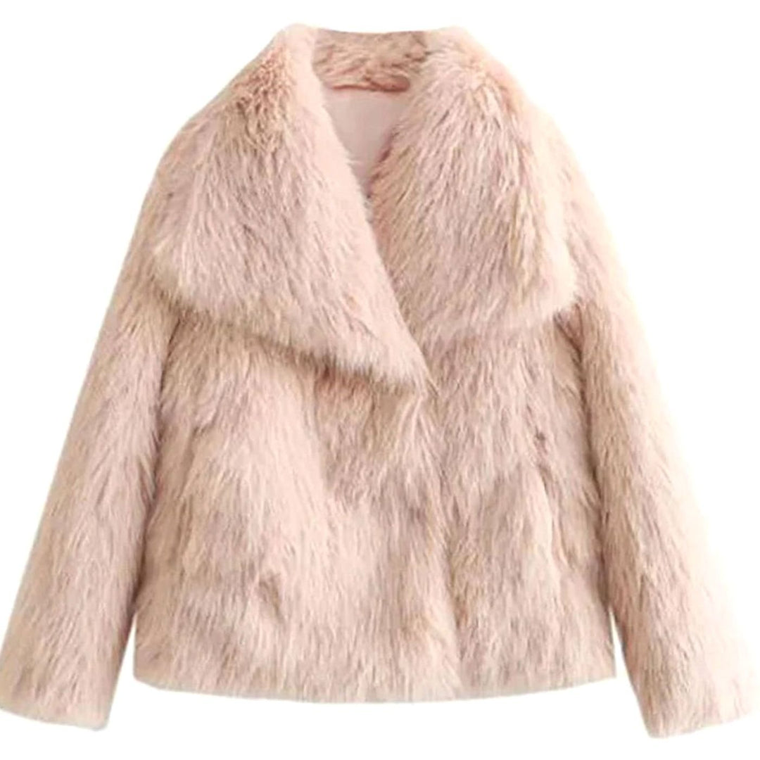 Bianca cropped open front faux fur jacket – image 8