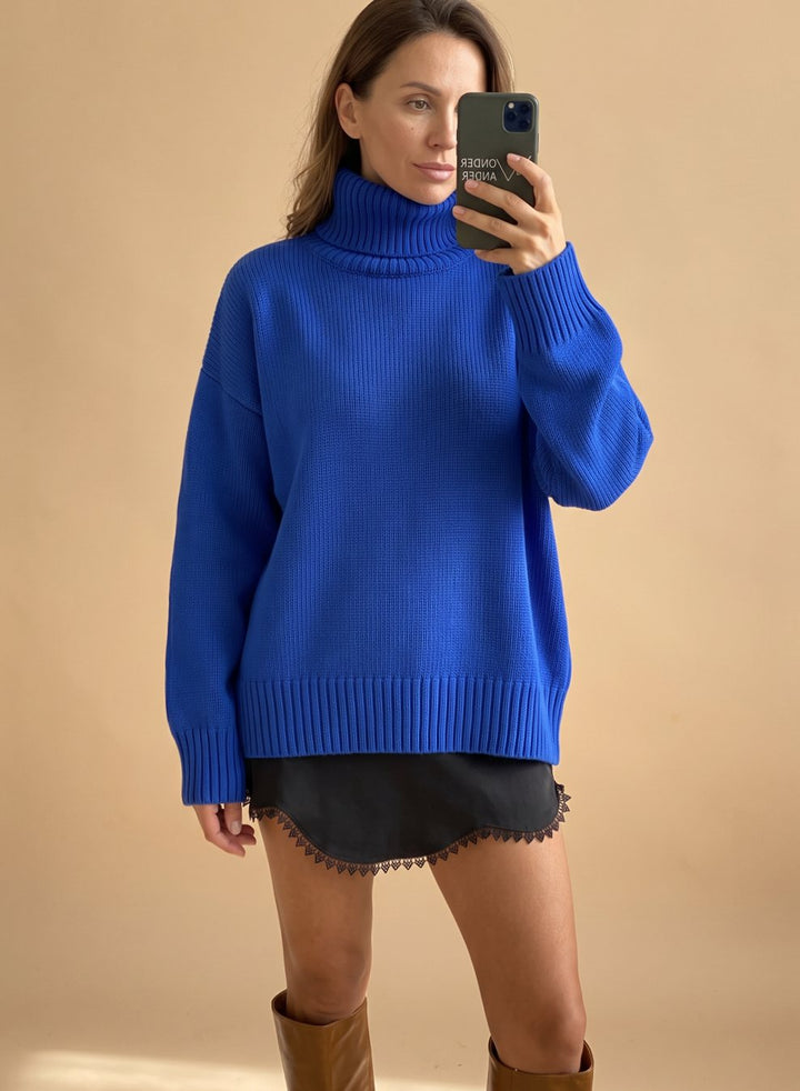 Cosette oversized knit turtleneck sweater – image 2
