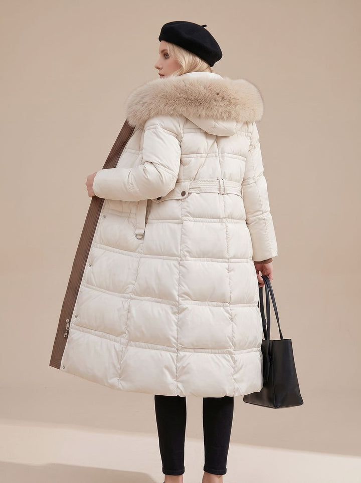 Lorraine faux fur hood long puffer coat – image 10