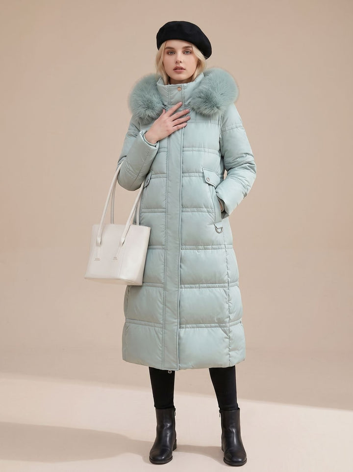 Lorraine faux fur hood long puffer coat – image 3