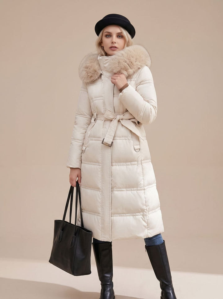 Lorraine faux fur hood long puffer coat – image 8
