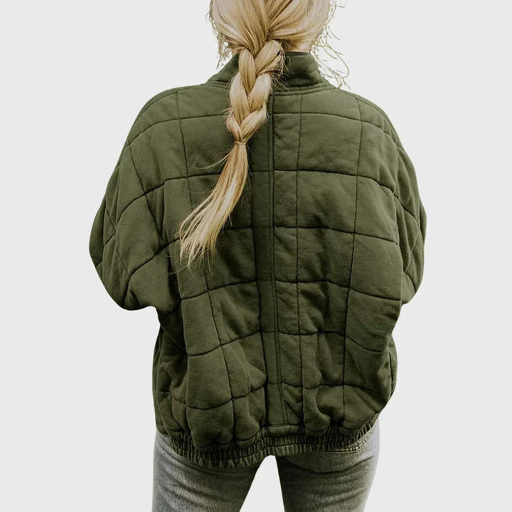Lydia quilted stand collar zip up puffer coat – image 10