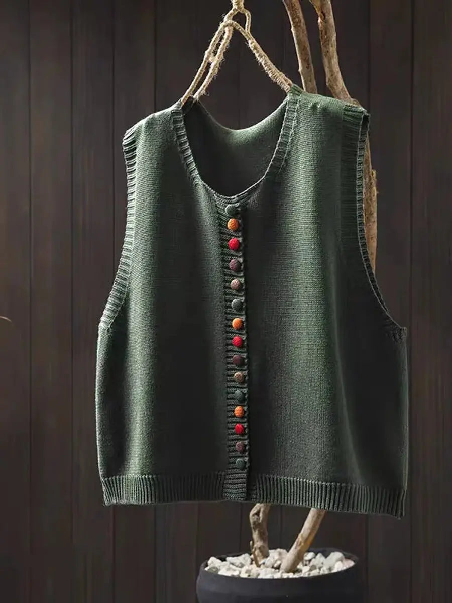 Margot relaxed button front sweater vest – image 3