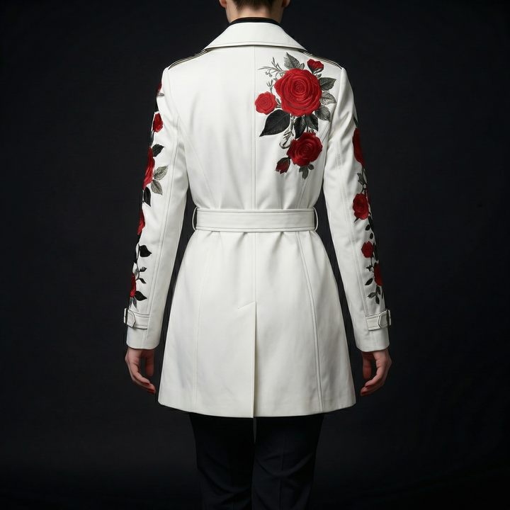 Renata rose print tailored coat – image 7