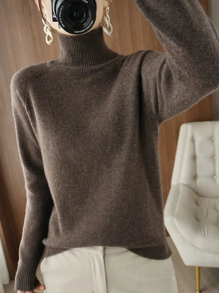 Clara fine knit turtleneck sweater