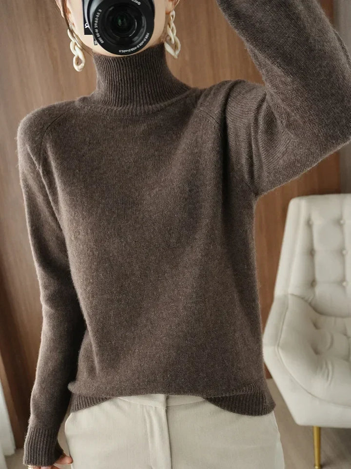 Clara fine knit turtleneck sweater