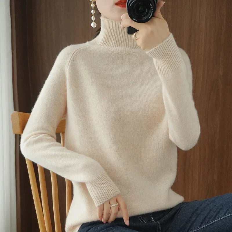 Clara fine knit turtleneck sweater – image 10