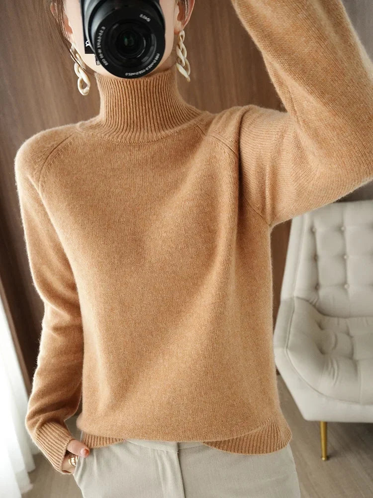 Clara fine knit turtleneck sweater – image 2