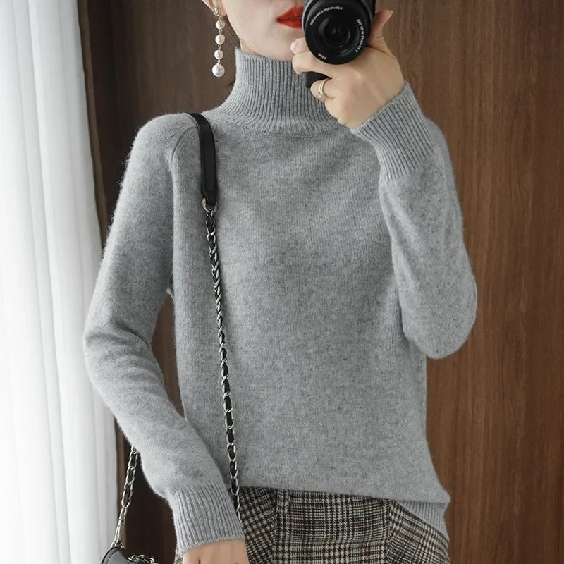 Clara fine knit turtleneck sweater – image 3