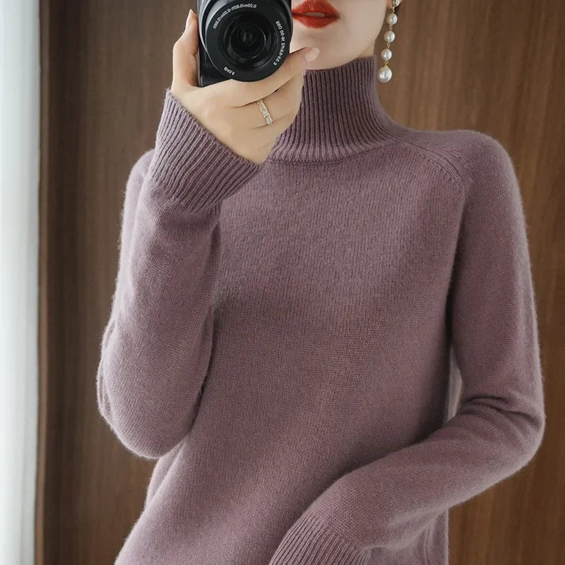 Clara fine knit turtleneck sweater – image 5