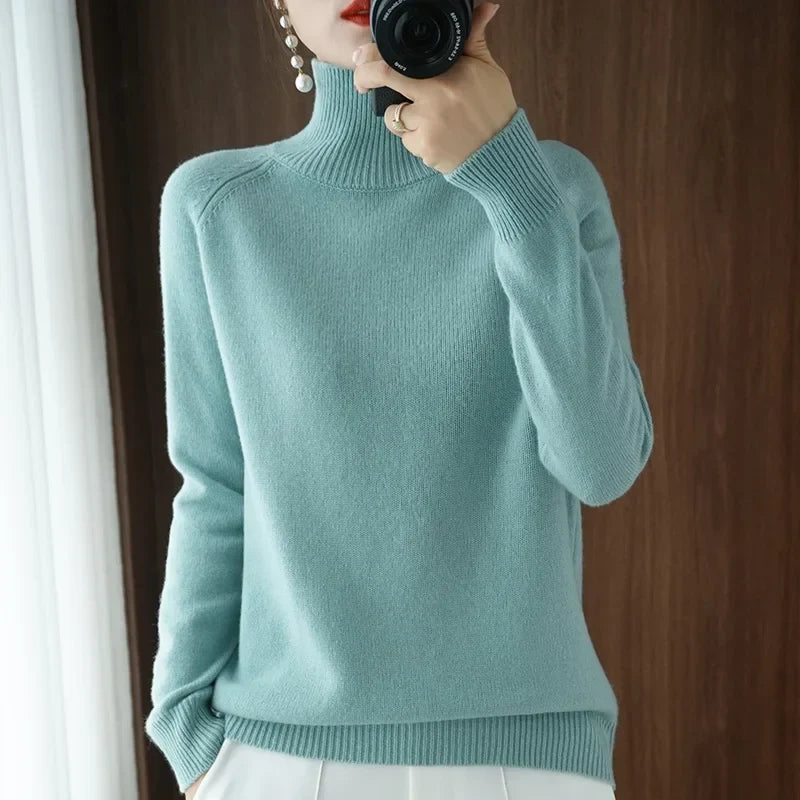 Clara fine knit turtleneck sweater – image 7