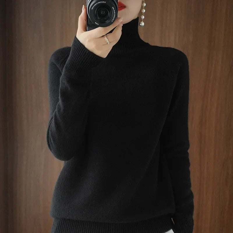 Clara fine knit turtleneck sweater – image 8