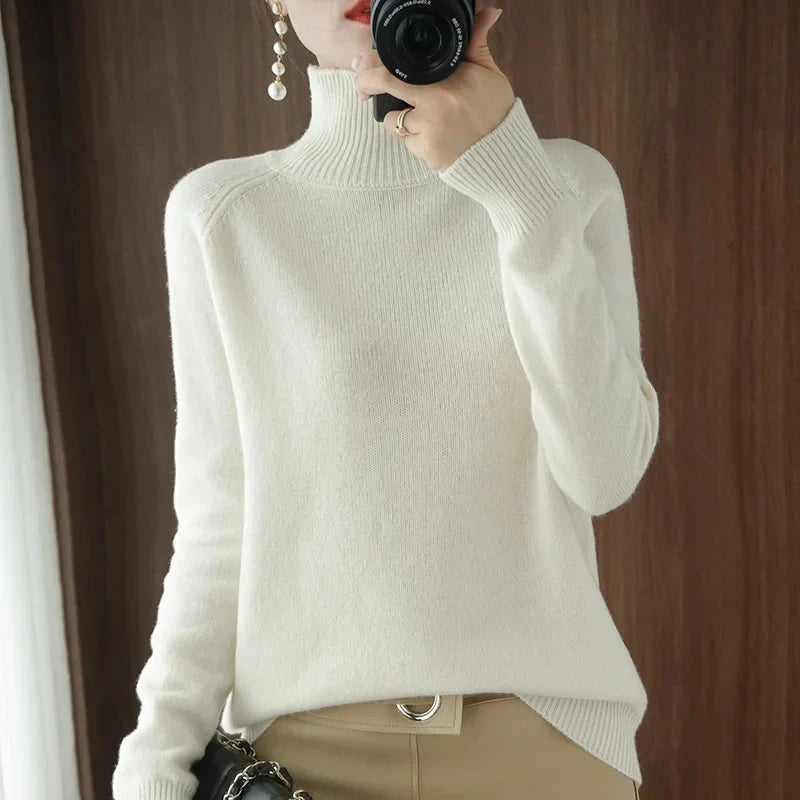 Clara fine knit turtleneck sweater – image 9