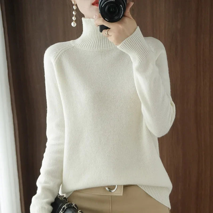 Clara fine knit turtleneck sweater – image 9