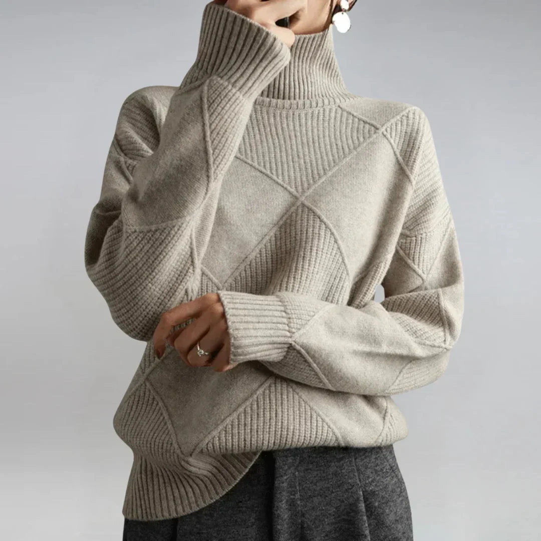Layla fine knit turtleneck sweater – image 3