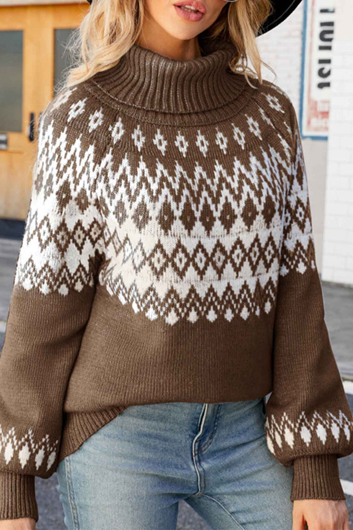 Carly fair isle turtleneck sweater – image 5