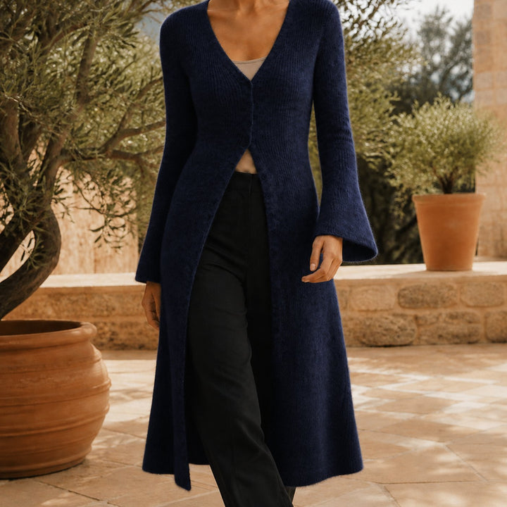 Eleanor longline V neck button front cardigan – image 8