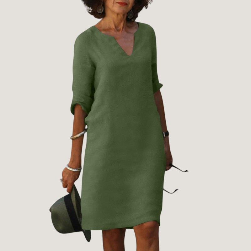 Leona V neck midi dress – image 10