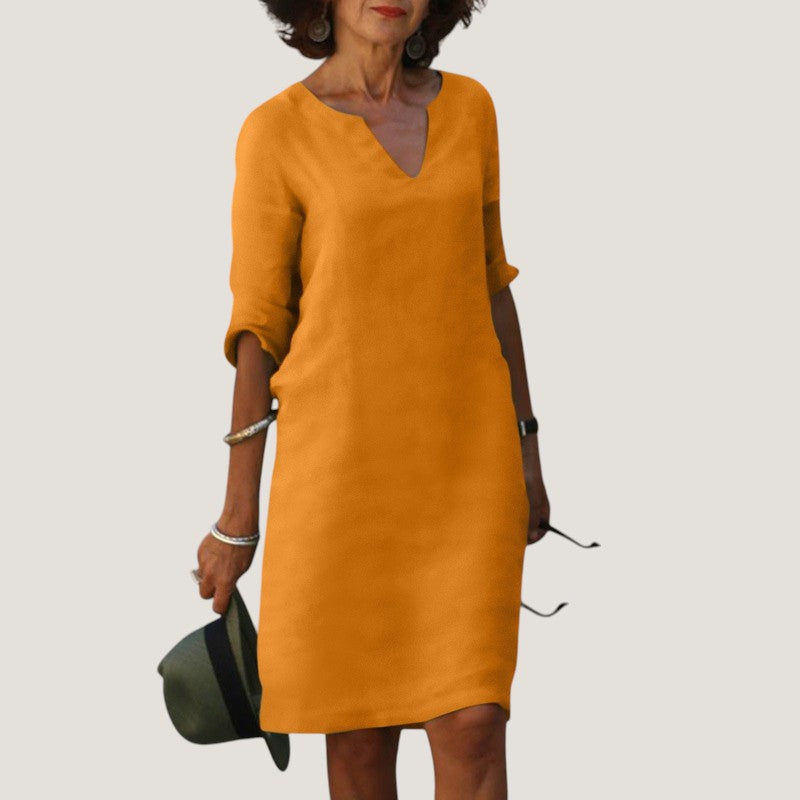 Leona V neck midi dress – image 5