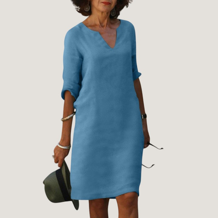Leona V neck midi dress – image 6