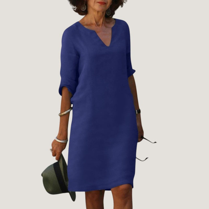 Leona V neck midi dress – image 7